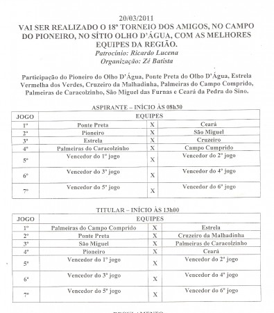 Cruzeiro participa de Grande Torneio no próximo domingo